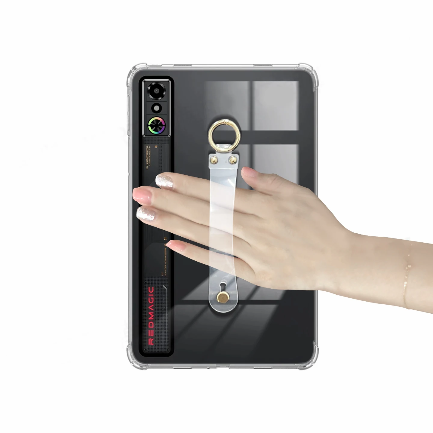 

Для RedMagic 3 Pro 9,06 дюйма 2025 игровой планшет Funda чехол 3 Pro 9,06 дюйма прозрачная задняя крышка из ТПУ с 4 противоударными подушками безопасности