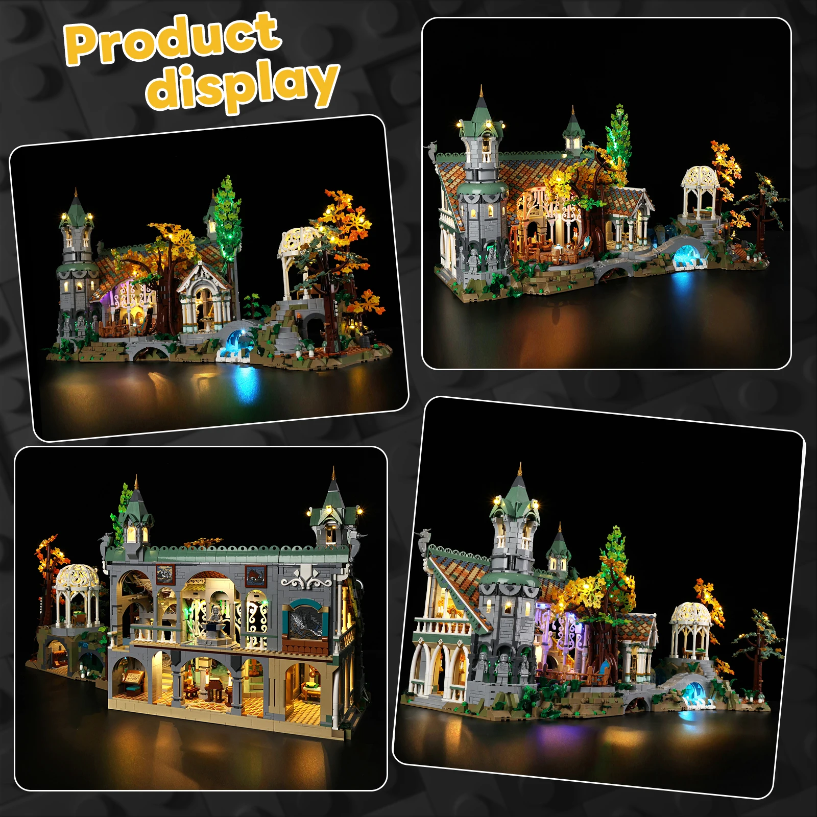 Kyglaring LED Light Kit suitable for Lego 10316 THE LORD OF THE RINGS: RIVENDELL Decorative Lamp Not Lego Building Blocks