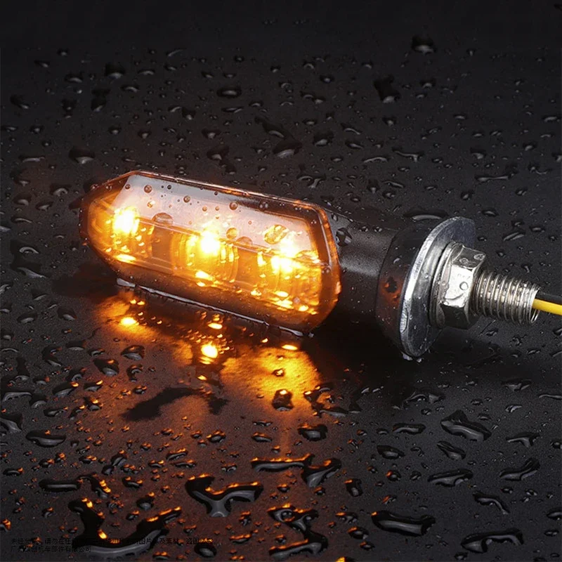 2pcs Universal Motorcycle Turn Signal Lamp Turning Indicators Light Led Blinkers Signal Amber Bike Motorcycle Accessories