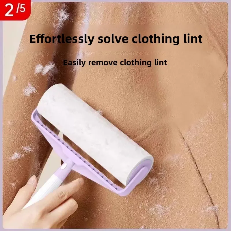 Strong Sticky Hair Remover Roller Long Pole Tearable Hair Brush Bed Hair Clothes Cleaning Tool Powerful Hair Removal Device