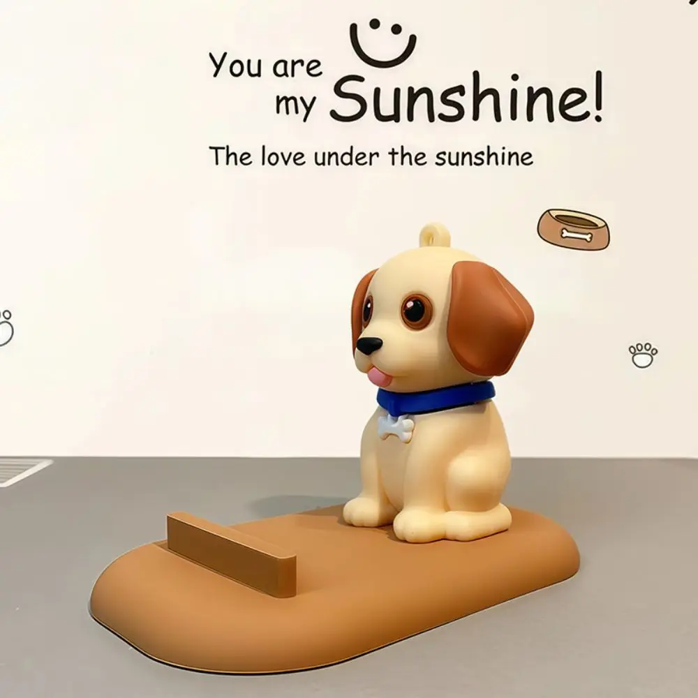 

Стильный милый щенок, мультяшный держатель для телефона, портативный настольный декор, подставка для телефона, устойчивая полимерная подставка для телефона с милой собакой, универсальная