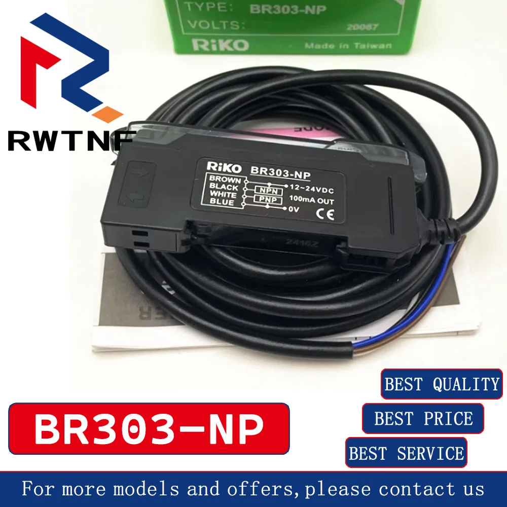 Brand New Genuine BR303-NP RIKO Double-ended fiber optic sensor,100% original warehouse stock