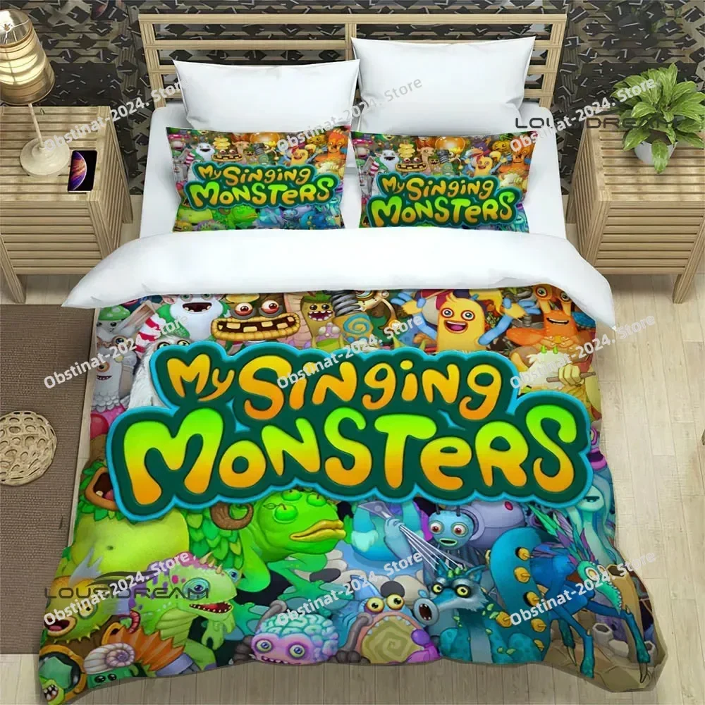 Game My Singing Monsters Bedding Set Printed With Pillowcase Duvet Cover Soft Single Double Queen Super King Size luxury gift