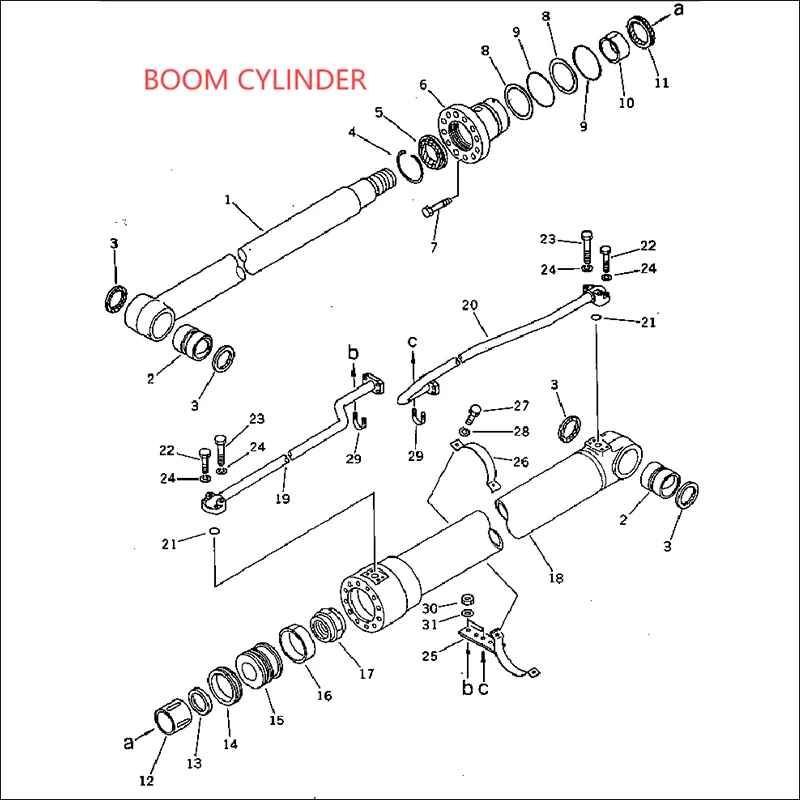 KOMATSU PC200-3 BOOM/ARM/BUCKET CYLINDER SEAL KIT AND MAIN PUMP MAIN VALVE SWING MOTOR TRAVEL MOTOR AND CENTER JOINT SEAL KIT