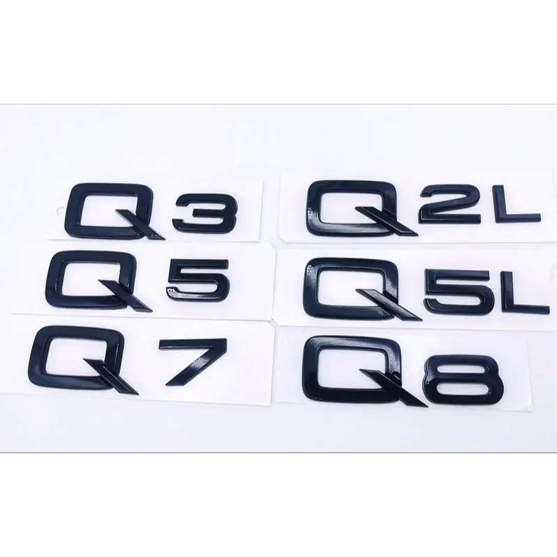 

Q3 Q7 Q8 Q2L Q5L letter number car sticker for Audi Q series displacement label rear boot trunk refit accessories decorate decal