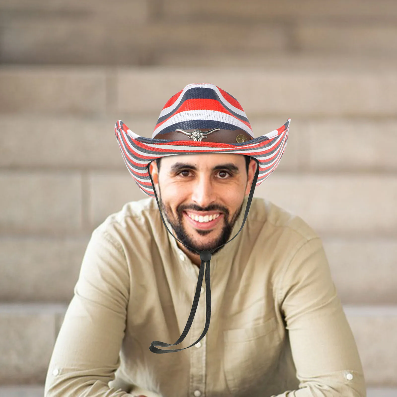 قبعة رعاة البقر على الطراز الغربي، قبعة رعاة البقر الإبداعية للحفلات التنكرية بحافة واسعة، إكسسوار أداء، قبعة راعية البقر العصرية