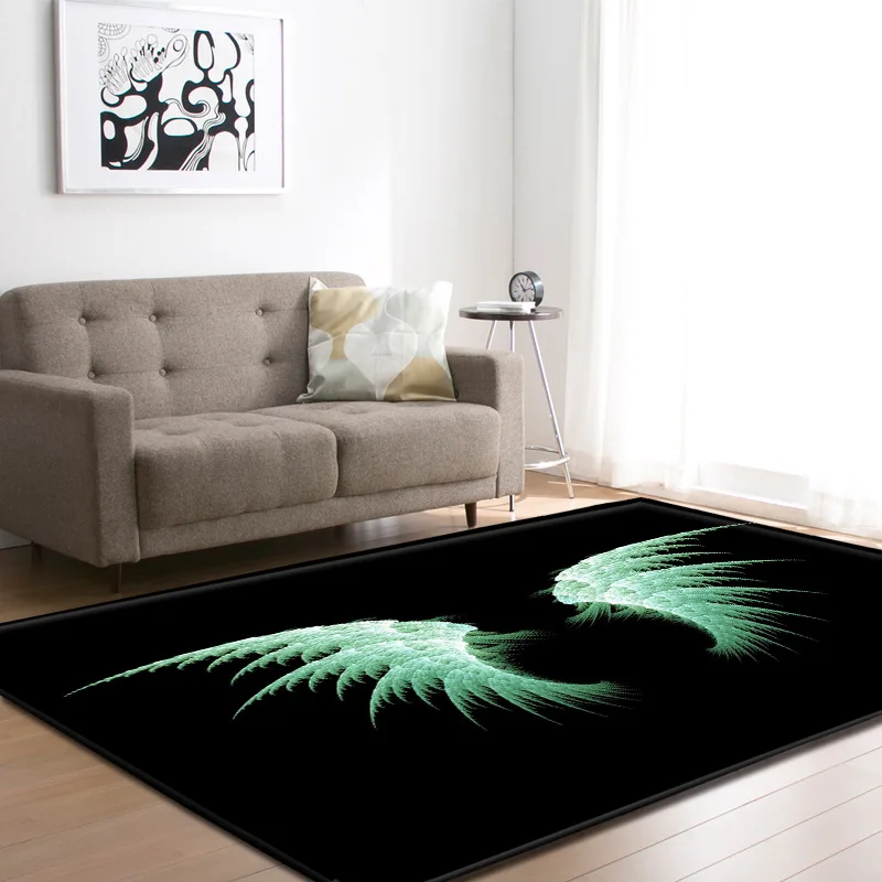 

Angel Wings Living Rom Area Rug Kawaii Wing Carpet Rug for Home Parlor Bedroom Sofa Doormat Non-slip Floor Mat Home Decor