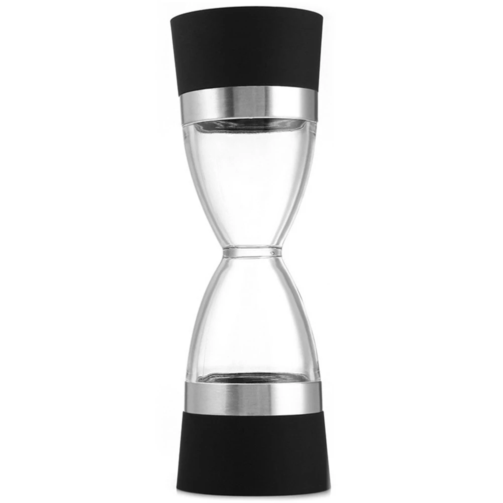 ABLG 2 in 1 Manual Pepper Grinder Peppercorn Salt Mill with Adjustable Coarseness Sea Hourglass Dual-Head Dual-Use Grinder