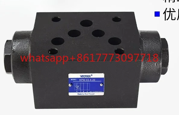 

MPW-01-2-40 Клапан поддержания давления MPW-03-4-20 суперпозиция 06 тип MPB гидравлическое управление Одноходовой клапан MPA 02 гидравлический 04