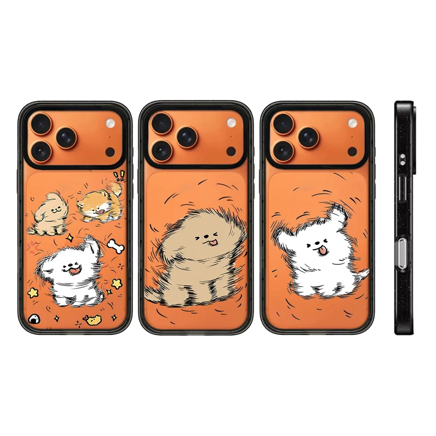 

Cartoon Dog Bone 2.0 Acrylic Black Border Phone Cover for IPhone 12 13 14 15 16 17 Pro Max Case for IPhone 17 Air