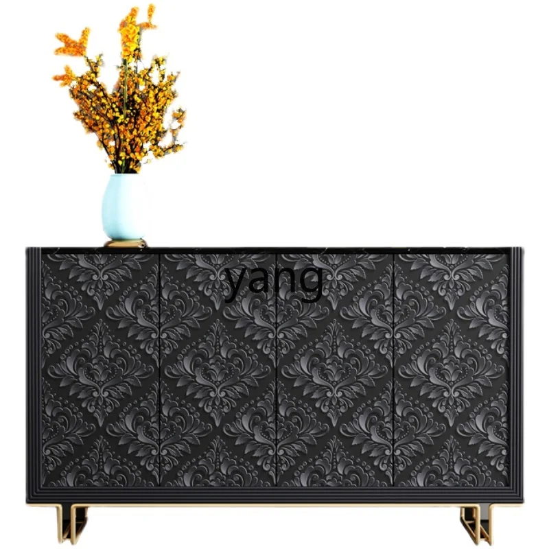 

yjq entrance cabinet marble entrance door shoe cabinet integrated against the wall living room decoration large capacity storage