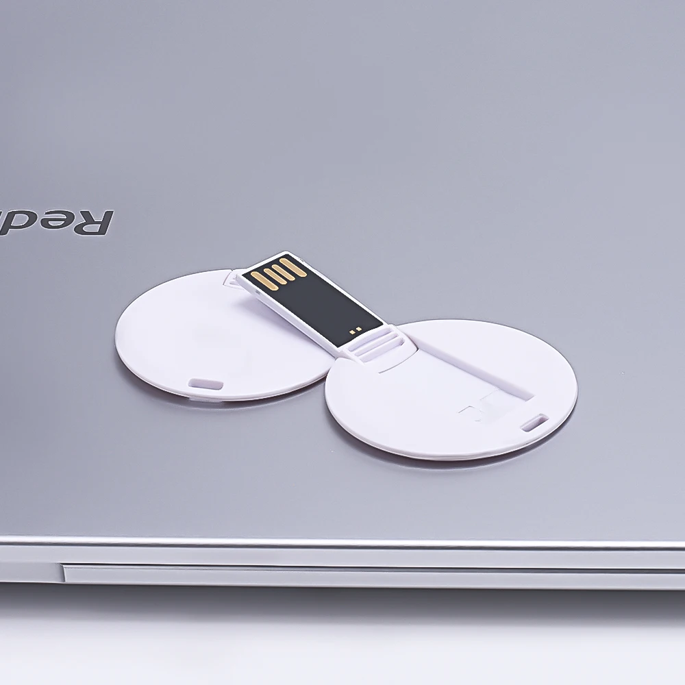 Mini Round Card PenDrive High Speed USB 3.0 Flash Drive 64GB 32GB Memory Stick 16GB 8GB White For Laptop U Disk Creative Gifts