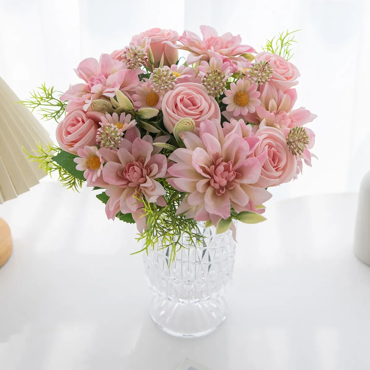 

2 шт., искусственные цветы, шелковая роза георя, высокое качество, Рождественский венок, украшение для дома, свадебный букет, свадебная арка, настенные подарки своими руками