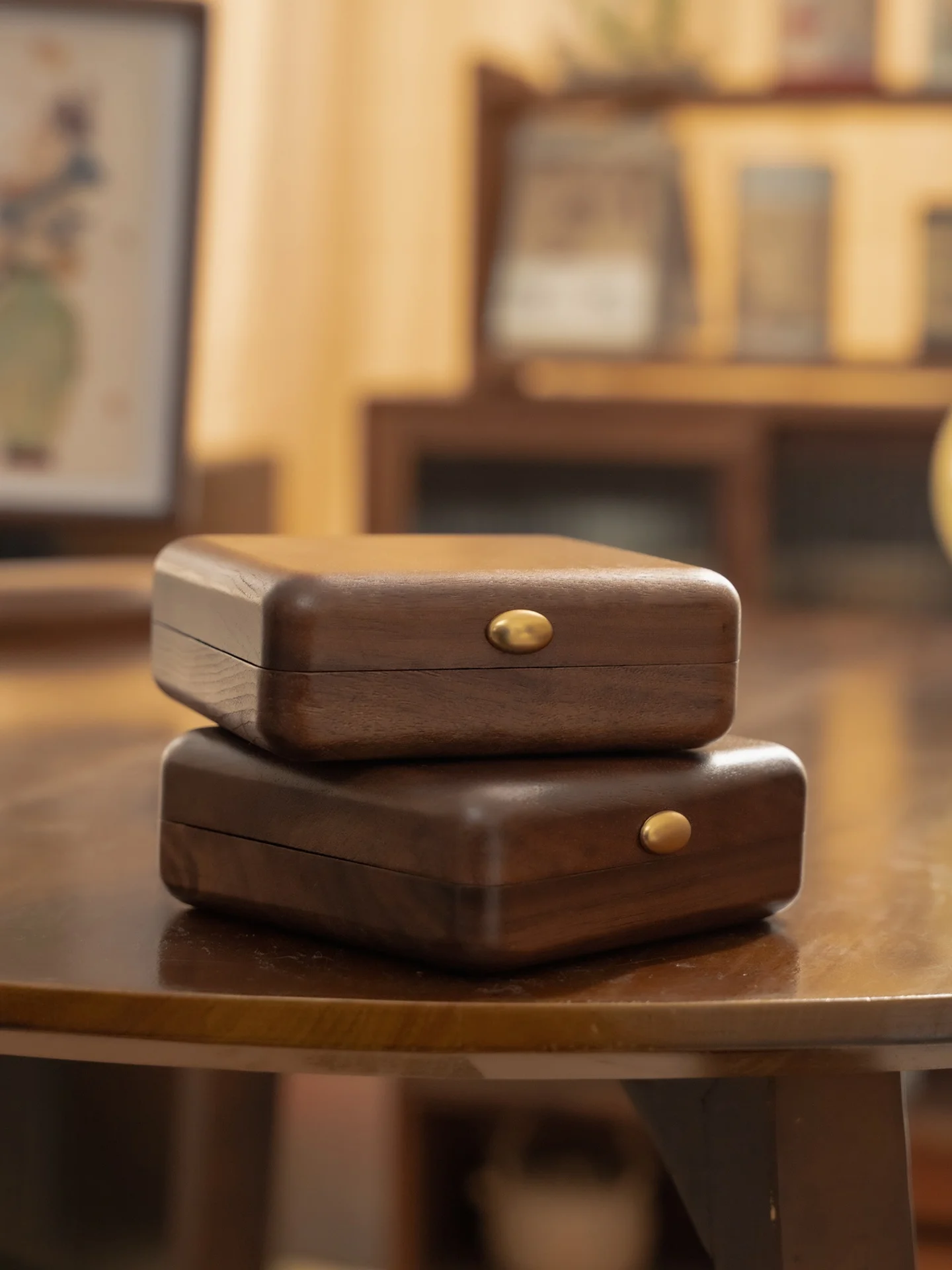 

Элитная шкатулка для украшений: футляр для хранения одного золотого или нефритового браслета, винтажный деревянный органайзер для рабочего стола