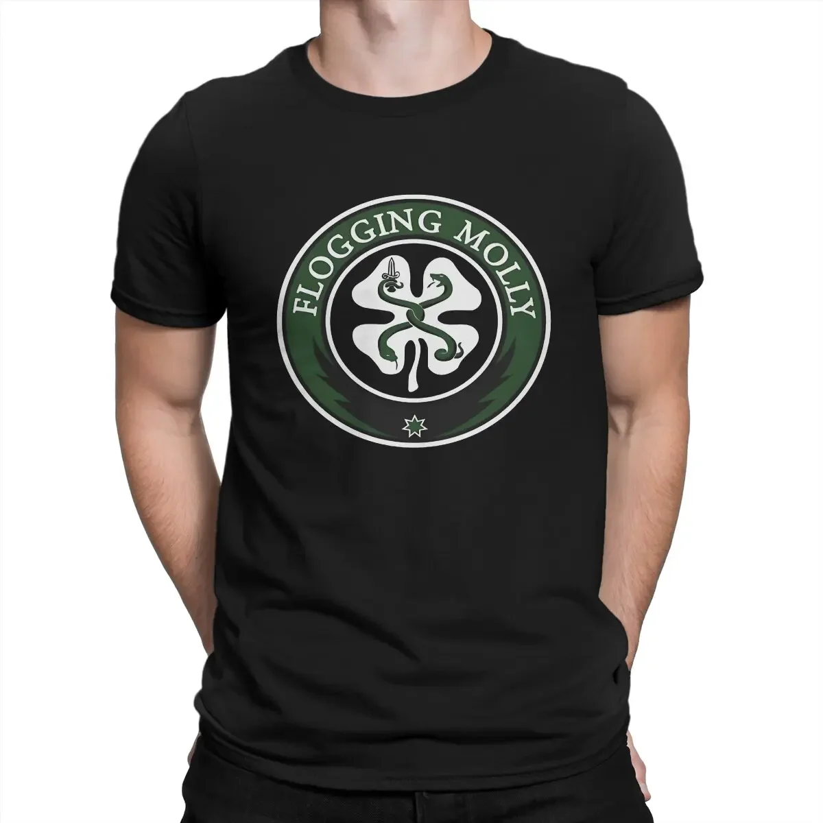 Flogging Molly T-Shirt for Men The Vintage 100% Cotton Tee Shirt Round Collar Short Sleeve T Shirt Gift Idea Clothing style 2024