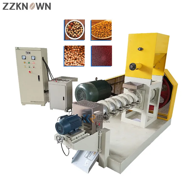 Industrial Fish Pellet Making Machine Floating Fish Feed Twin Screw Extruder Pelletizer Price