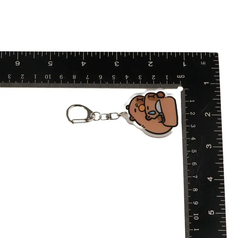 كابيبارا كابيبارا سلسلة مفاتيح مصنوعة من الأكريليك الإبداعي كابيبارا حقيبة معلقة مضحك لطيف كابيبارا قلادة ظهره ديكور
