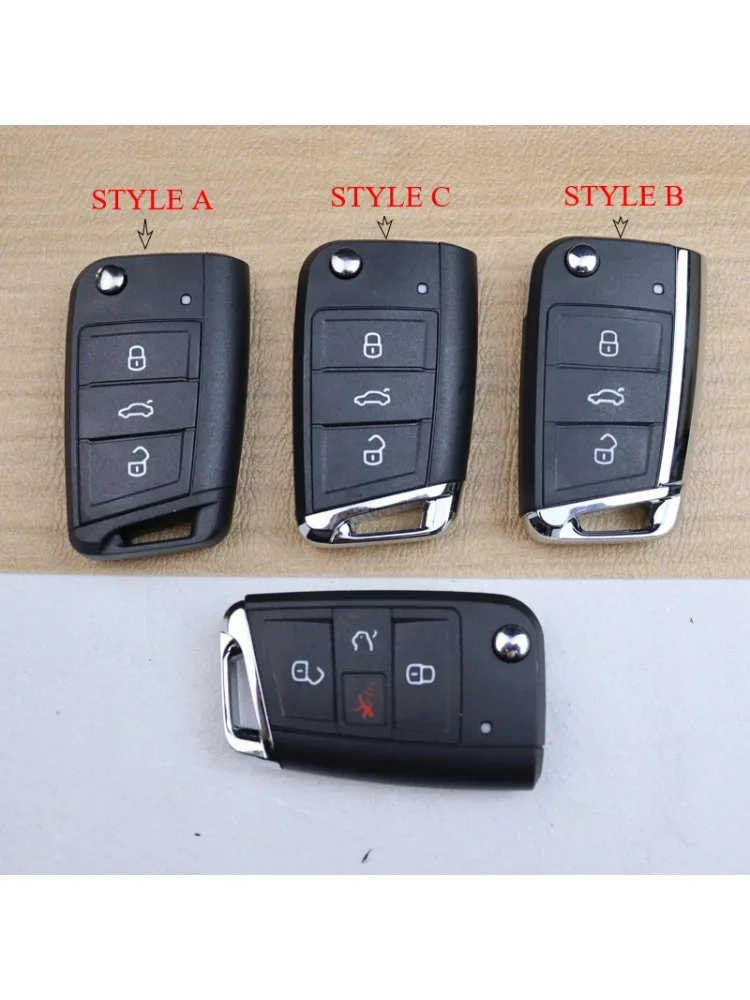 3 4 Tasten Autoschlüsselgehäuse Schlüsseletui für Volkswagen/VW/Skoda Golf 7 4 5 Mk4 6 Octavia für Seat Leon Ibiza Altea Mqb Shell
