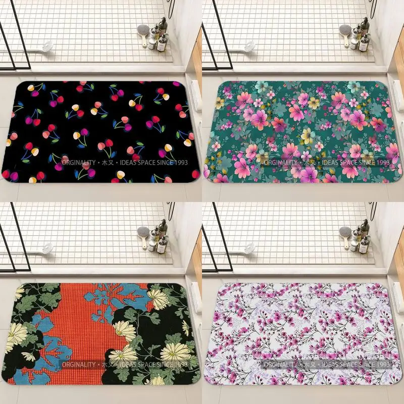 

Colorful Cherry Pattern Living Room Decoration Home Sofa Non-Slip Carpet Study Bedroom Tatami Children'S Soft Floor Mat