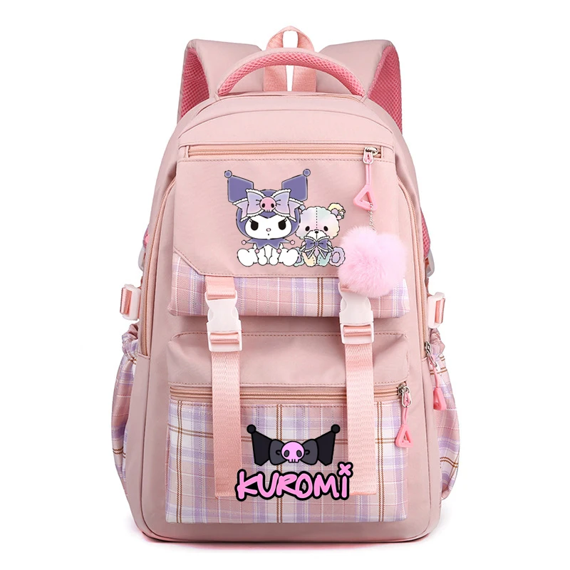 Kuromi Kawaii Women Backpack Capacity School Bag For Teenager Girl Student Bookbag Laptop Rucksack Cute Female Travel Bagpack