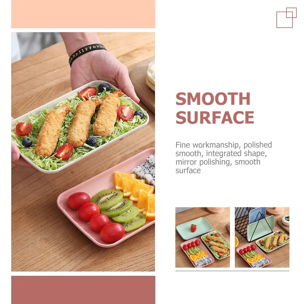

Rectangular Snack Plate Japanese Sushi Food Trays Dishes Set Premium Material Smooth Surface Multipurpose Home Restaurant Bar