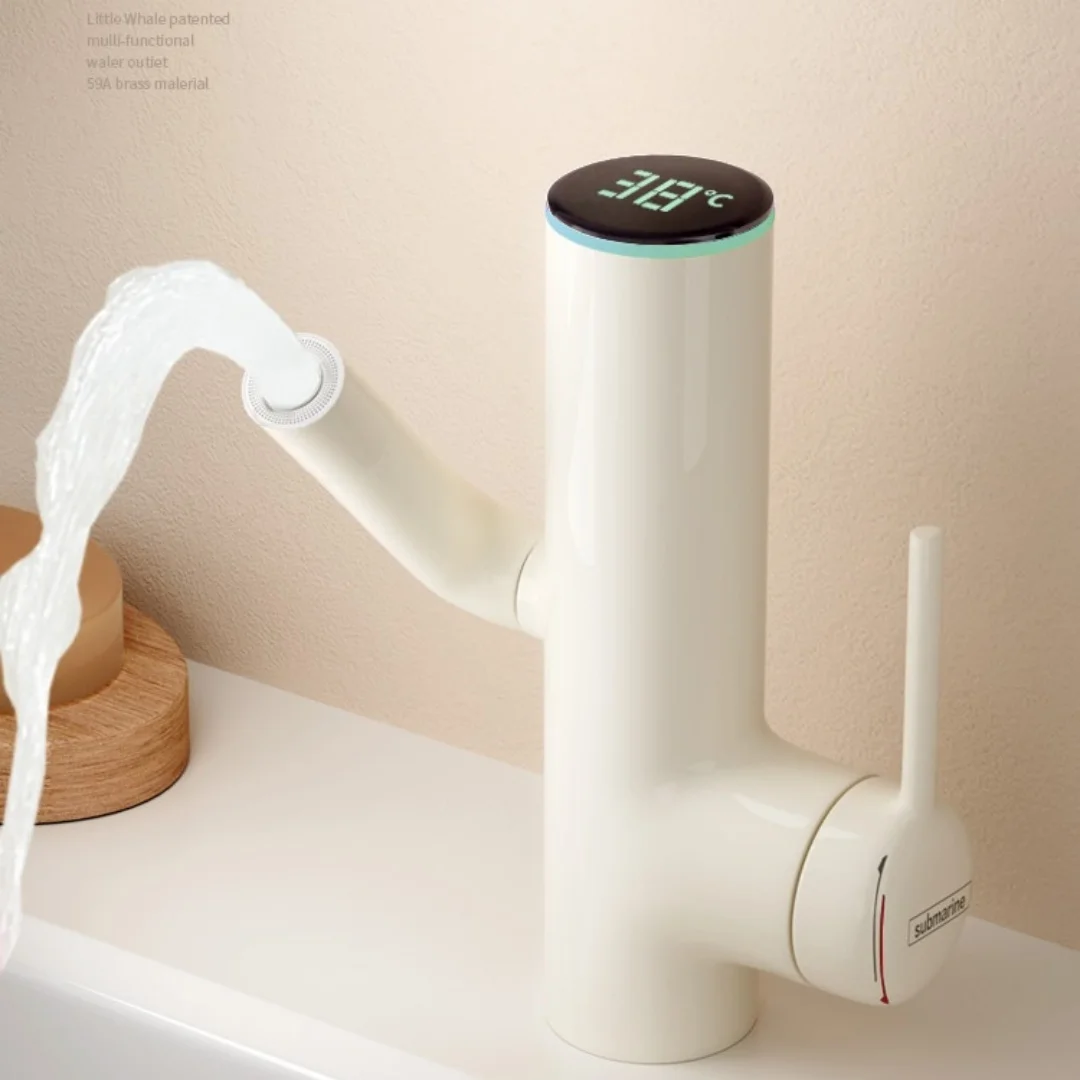 

Led Digital Display Green Bathroom Faucet Brass Grey Basin Faucet Hot & Cold Pink Lavotory Faucet Grey Sink Faucet Water Faucet