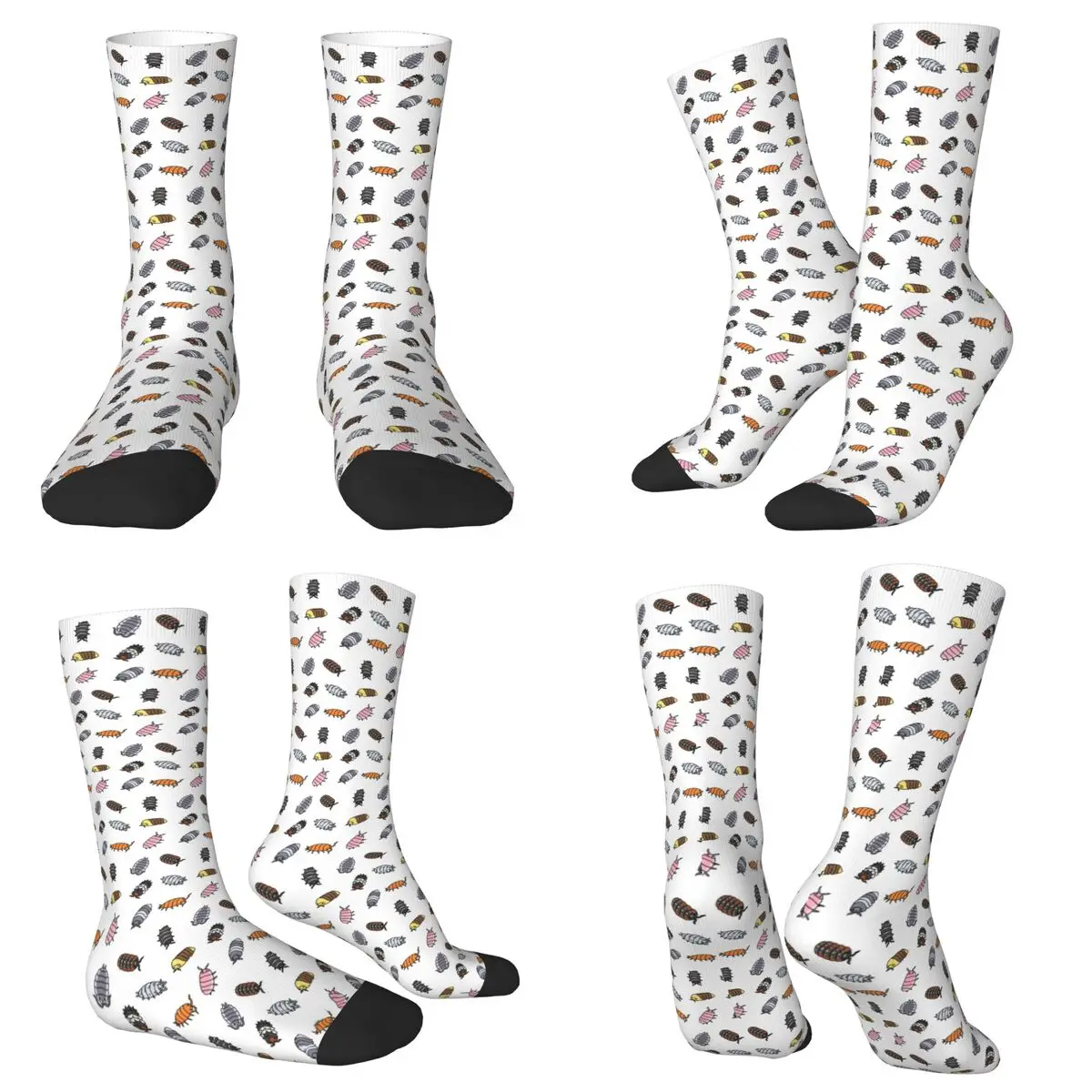 All Seasons Crew Stockings Isopods Insect Animal Pattern Socks Crazy Hip Hop Long Socks for Men Women Valentine's Day Gifts