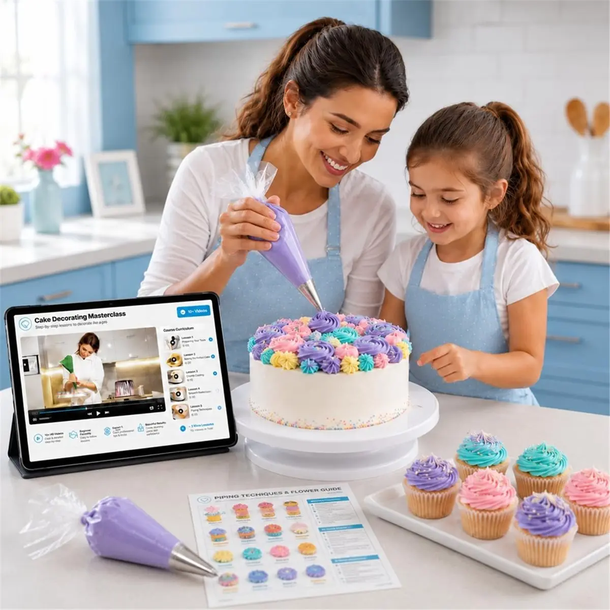 116PCS Cake Decorating Kit with Piping Tips & Bags - Complete Baking Tools for Beginners