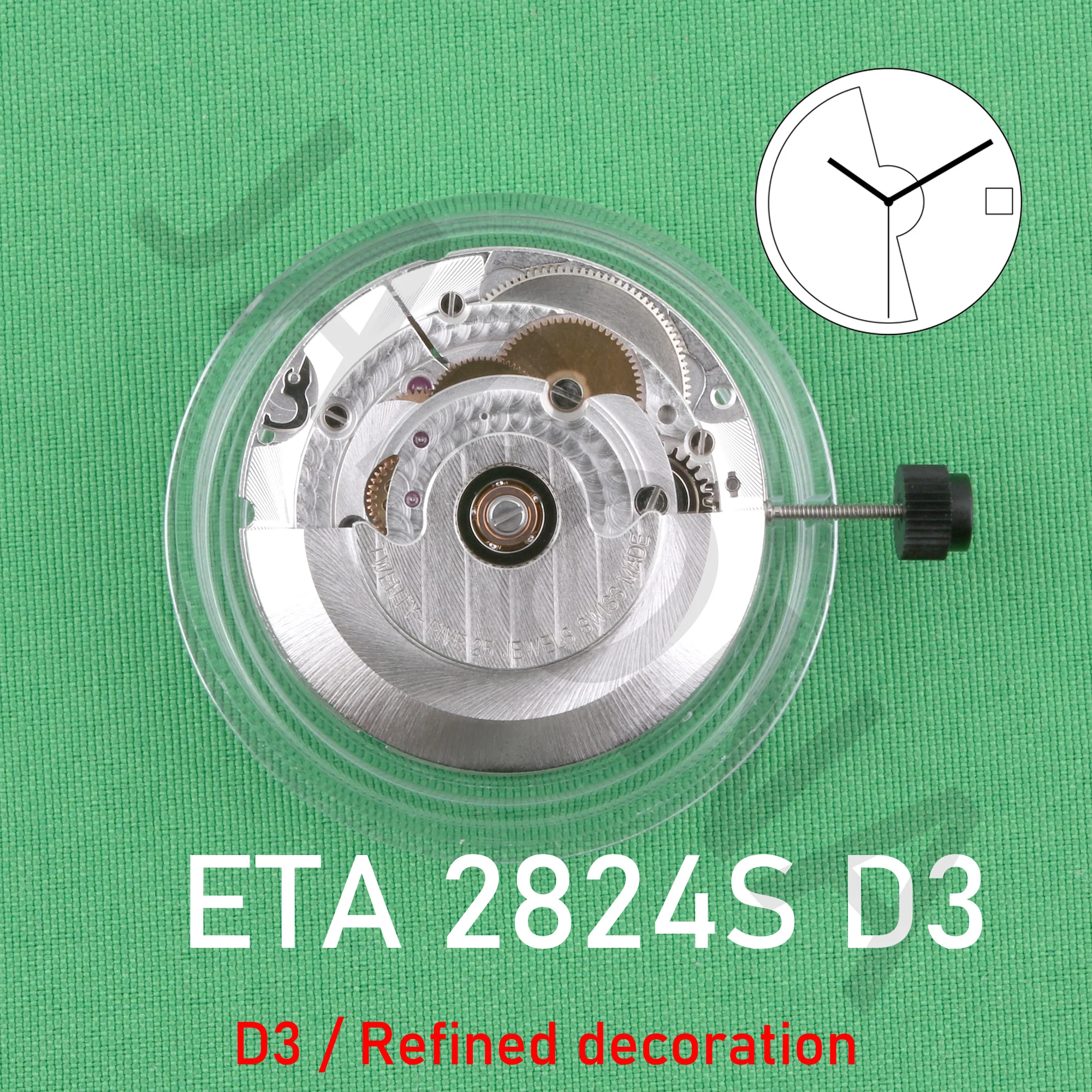 ETA 2824-2 시계 무브먼트 액세서리, 오리지널 기계식 ETA 2824 무브먼트 캘린더, 풀 패턴 연마, 신제품