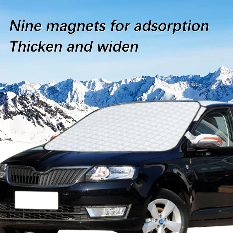 

Magnetic Car Windshield Snow Cover Winter Ice-Frost Guard Sun Shade Protector For Skoda Rapid 2013-2022 Exterior Accessories