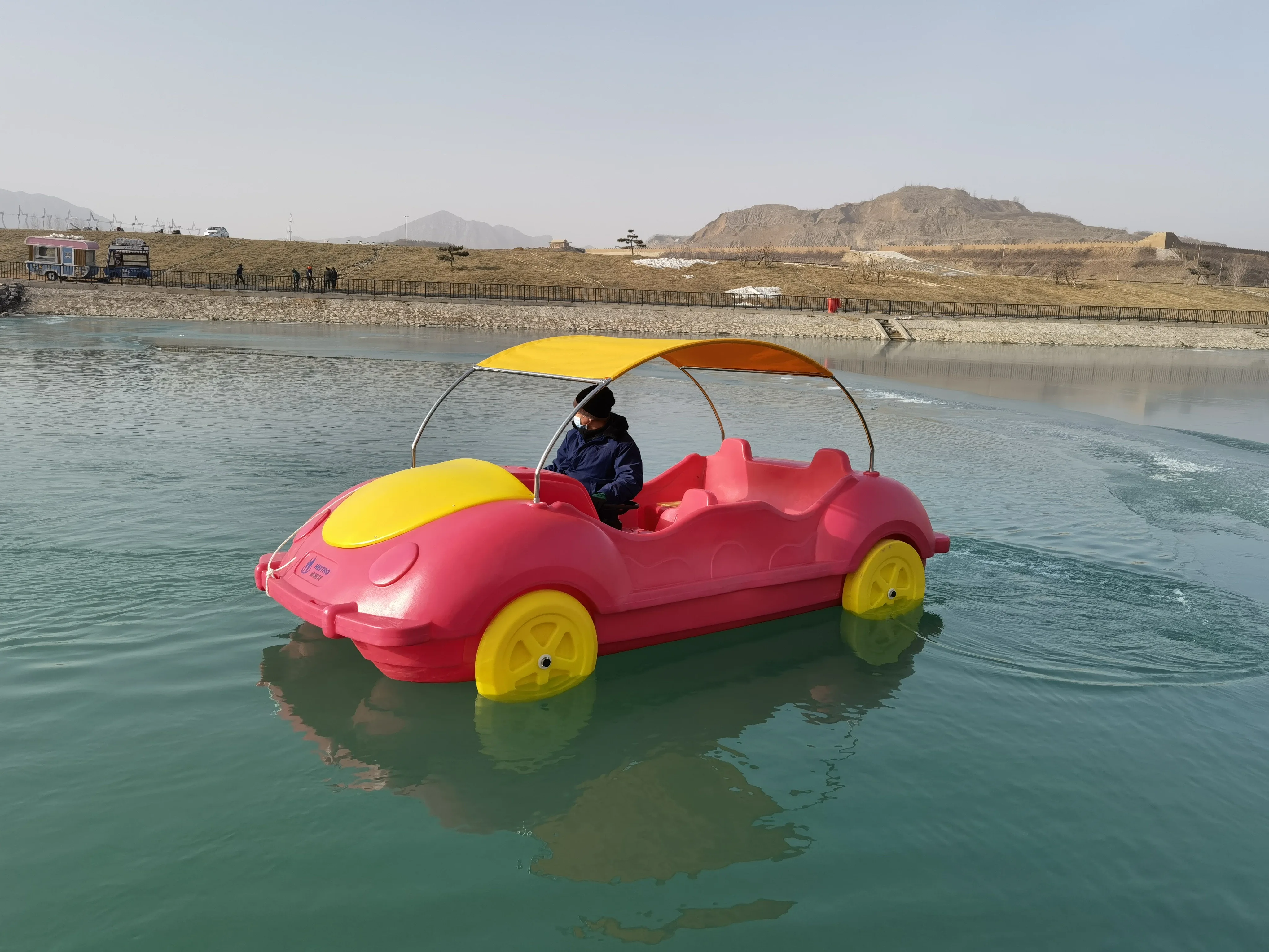 Waterspeeltoestellen Elektrische Boot Opblaasbare Fiets Waterpedaalboot