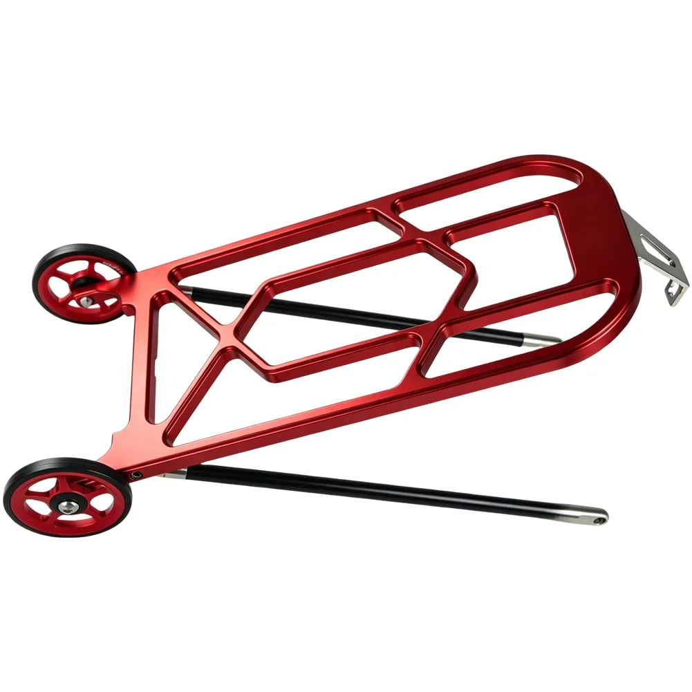 For Brompton Folding Bike Rear Rack Aluminum 6061+T6 25kg Load 32x14.5x3.3cm Dimensions 475g Weight Black Gold Red Silver