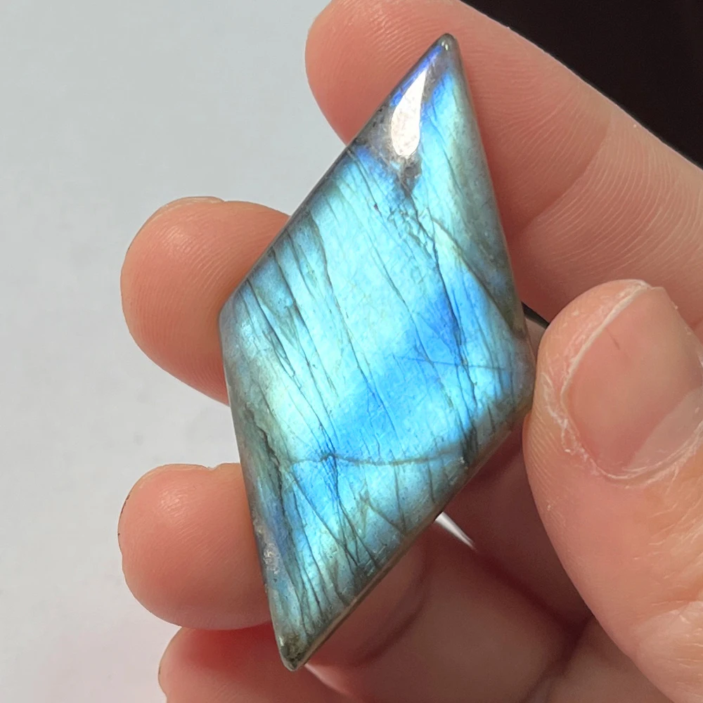 Natural Stone Teardrop Shape Blue Labradorite Loose Beads 1Pcs