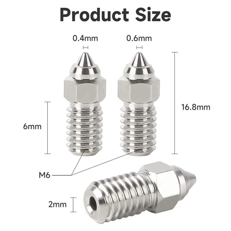 VEHO-boquilla extrusora para Ender 3 V3 SE, boquilla de alta velocidad, 3 boquillas de 0,4 Mm + boquilla de 3 uds de 0,6 Mm, para impresora Ender 3 V3 SE