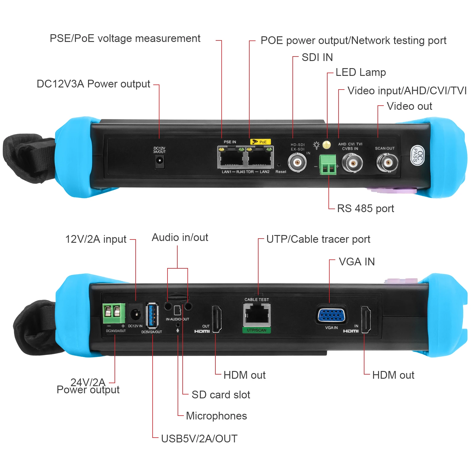 NOYAFA CCTV IPC Tester NF-IPC716ADHS PRO IP Camera For Security Camera Wifi Monitor Cftv Hd Ip Test Rj45 Hdmi 4k Cable Tester