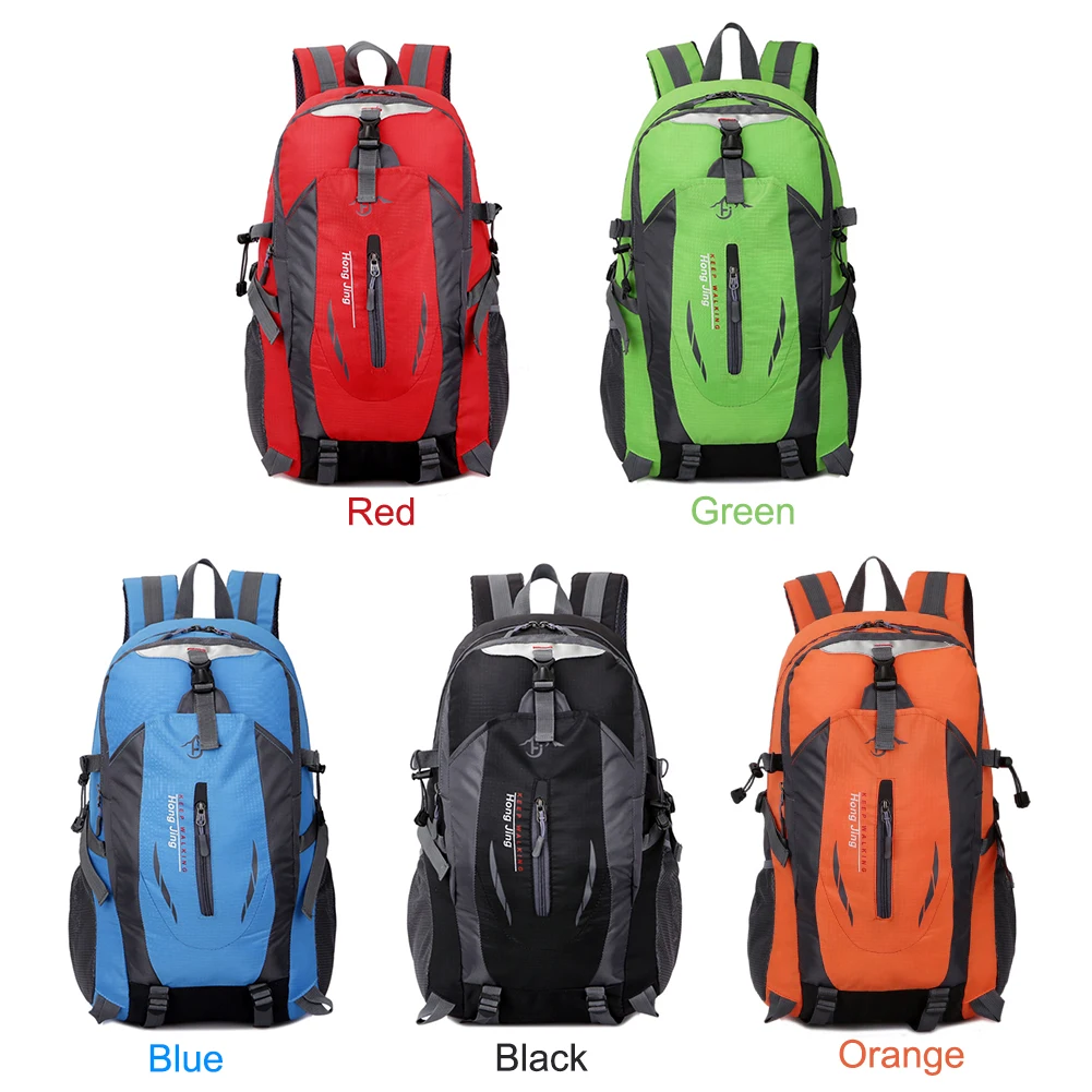 Mochila de poliéster trekking Saco de pesca respirável, grande capacidade, resistente ao desgaste, armazenamento em camadas, leve para viagens de escritório