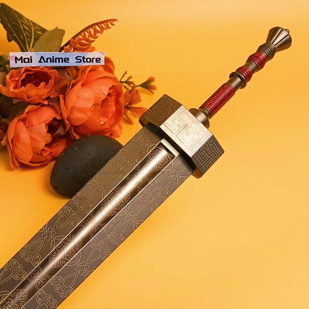 Épée de fer Elden Katana en métal, 11.6 pouces, 30cm, couteau de dessin animé, lame de sabre de samouraï en acier, taille réelle, Katana japonais non tranchant, jouet cadeau