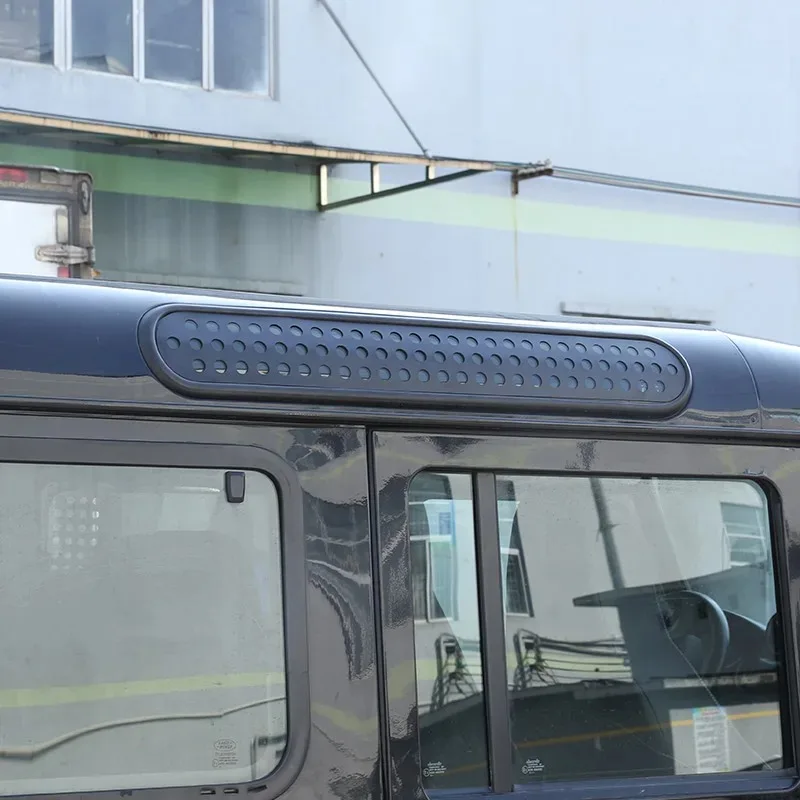 لاند روفر المدافع 110 130 2004-18 سبائك الألومنيوم سقف السيارة الباب الجانب زجاج النافذة لوحة حماية ملصقات اكسسوارات السيارات #3