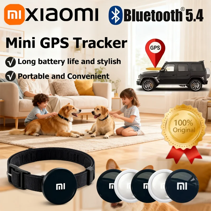 

Xiaomi Mini GPS Tracker System FindMy App Airtag Smart Bluetooth Locator Child Finder Bag Anti-Loss Pet Collar with Tracker New