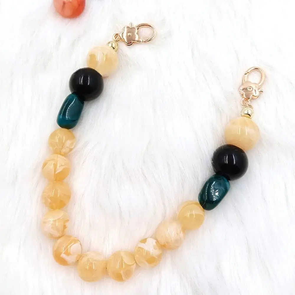Exquisite Retro Handbag Chain Resin Replaceable Bags Belt Colorful Extension Bead Chain Bag Parts Accessories