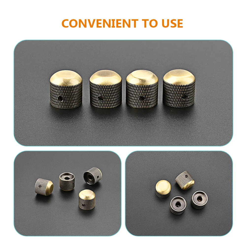

Guitar Knob One-piece Screw Electric Knobs Musical Instrument Golden Volume Tone Control