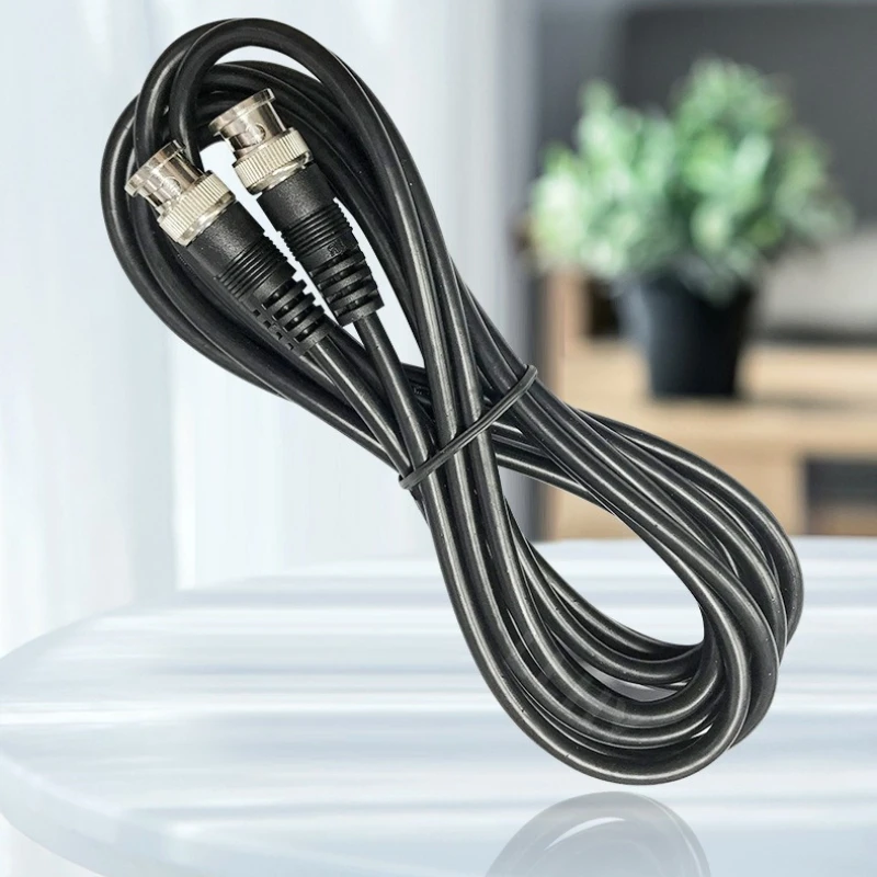 BNC Male to Male Jumper Cable, Q9‑Type Coaxial Video Extension Cord for Analog Security Camera Surveillance Connection