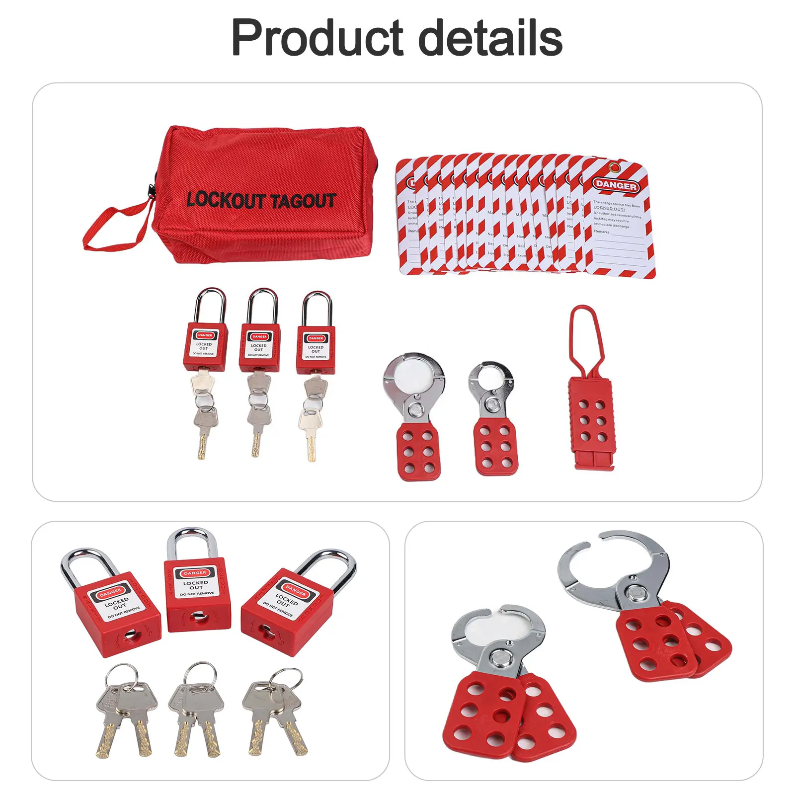 Equipment Industrial Security Eye-catching Labels Non-conductive Thermoplastic Permanent Marker Included Professional Tool Kit