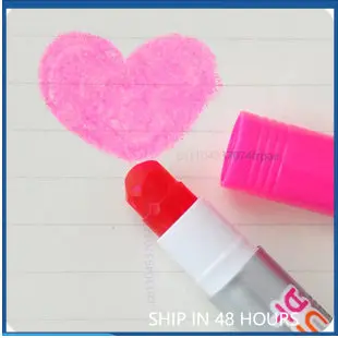 For Monami Retractable Jelly Solid Highlighter Stick Rotatable Lipstick‑Type Smooth Coloring School Highlight Stationery（5pcs）