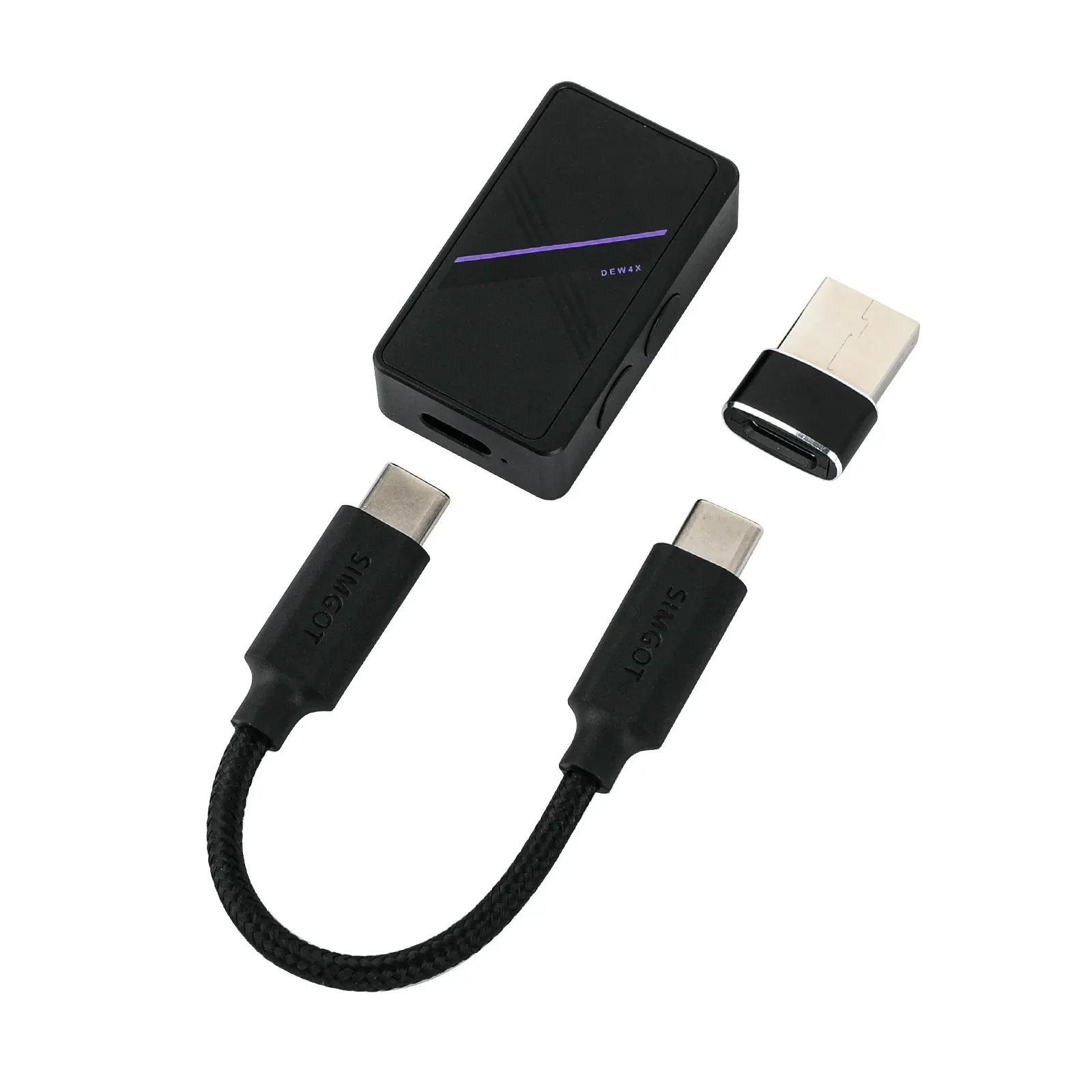 

SIMGOT DEW4X HiFi Portable DAC AMP High Audio Decoder with OFC Wrapped Shielding Layer Cable Dual C43198 Chip