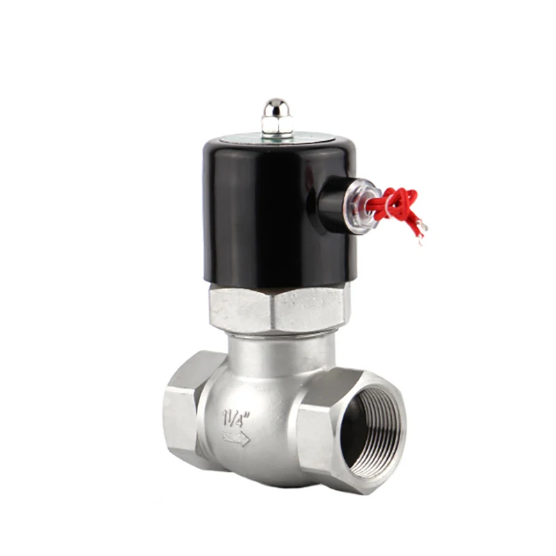 

1-1/2" High Temperature Stainless Steel Steam Solenoid Valve Normally Closed 2-Way Female thread Electric Valves 220V 24V 12V