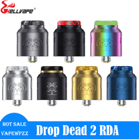 Original Hellvape Drop Dead 2 RDA Electronic Cigarettes Atomizer 24mm Diameter Dual Coil RDA Postless  Building Deck 810 Drip