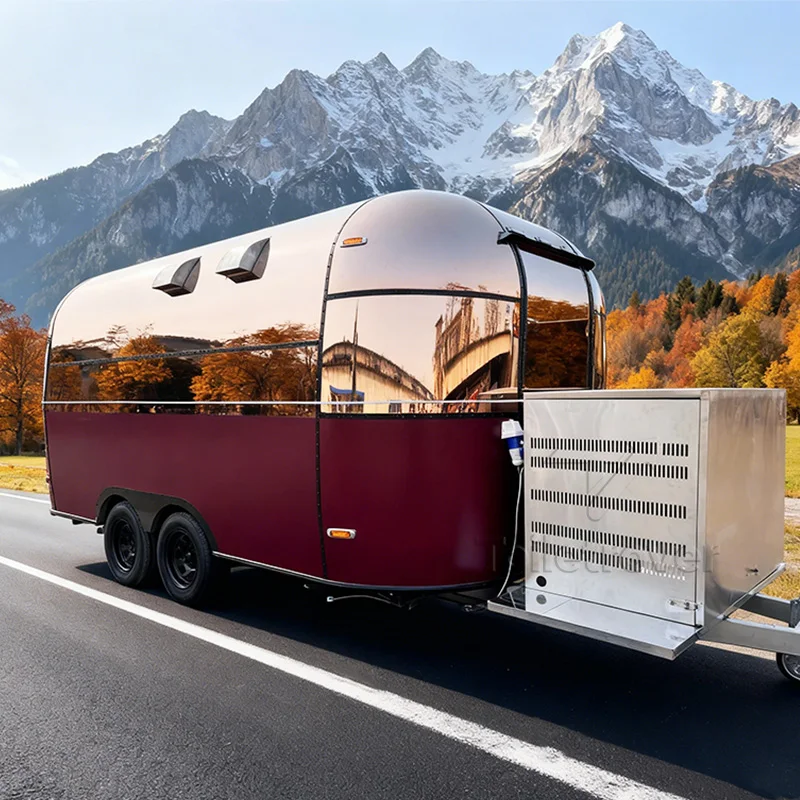 Custom Street Mobile Food Trailer Vintage Food Trucks Multifunctional Fully Equipped Food Truck Trailer for Parties