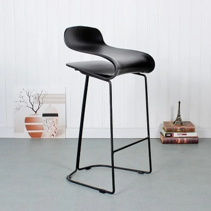 Iron High Bar Chair Nordic Modern Minimalist Stool Kitchen Creative Ins Style Chair Industrial Look Durable Construction