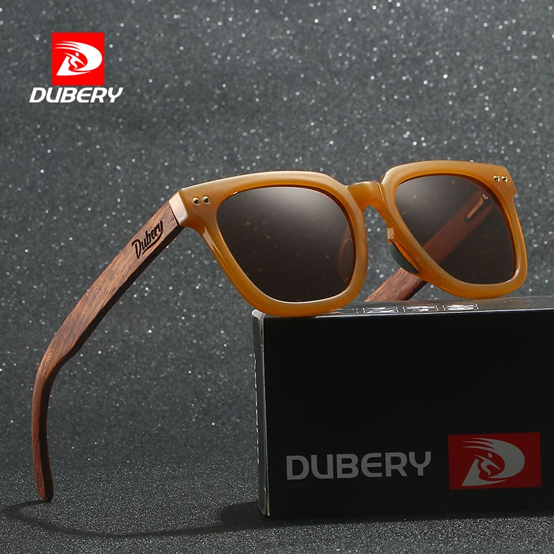 DUBERY Natural Wooden Sunglasses Men Polarized Fashion Sun Glasses Original Wood Oculos De Sol Masculino UV400 117